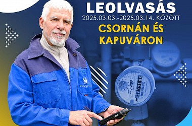 Lakossági vízmérő leolvasás Csornán és Kapuváron